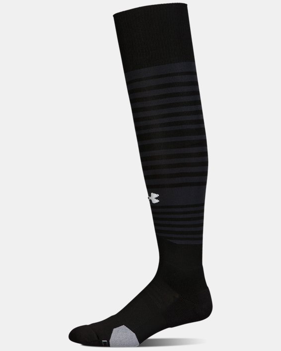 Unisex UA Global Performance Over-The-Calf Soccer Socks, Black, pdpMainDesktop image number 1